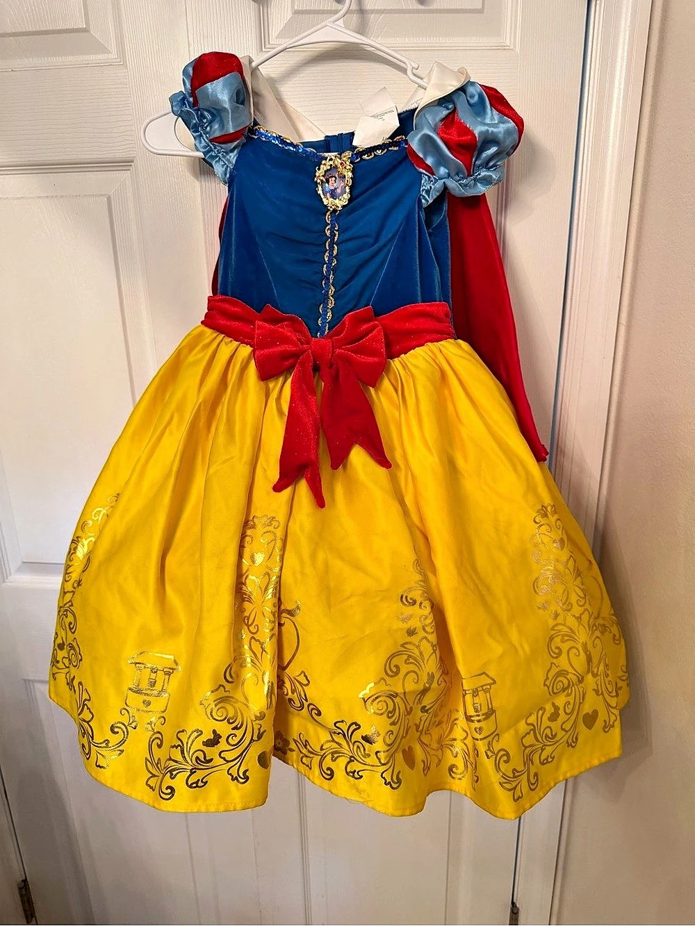 Disney Snow White Dress Yellow & Blue Girls XS (3T-4T)